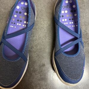 Ryka | Size 9.5 Emotion Blue Purple Mary Jane Sporty Elastic Slip On Athletic